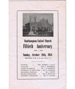 Southampton United Church Fiftieth Anniversary 1958 Historical List of M... - £3.41 GBP