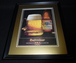 1984 Budweiser Beer US Olympics Framed 11x14 ORIGINAL Vintage Advertisement - £27.12 GBP