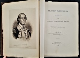 1889 Antique Bibliotheca Washingtoniana Signed Baker Ltd 1stEd George Washington - £229.73 GBP