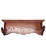 Oak Wooden Wall Mount Gun Rack Rifle Shotgun Heritage Display 2&quot; Hooks B... - $1,862.27 MXN