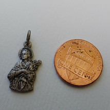 Vintage St Maria Goretti Catholic Medal Charm Pendant Made In Italy 1951 - £22.93 GBP