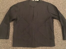 Laura Ashley Petite Woven Stripe And Mesh Jacket, Size PL - £4.54 GBP