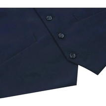 Men's Renoir Suit Vest V-neck Adjustable Strap 5Button 2Pockets 201-19 Navy image 4