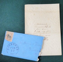 1860c Antique Embossed Letter Cover M.Waterman Savanah Mo W.Griffith Vandalia Il - £38.13 GBP