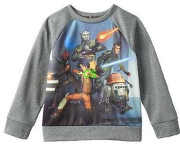 Boys Sweatshirt Disney Star Wars Rebels Gray Long Sleeve $30 NEW-sz 5/6 - £9.46 GBP
