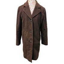  L.L. Bean Brown Wool Blend Coat Women’s 14 Longline Classic Winter - $53.19