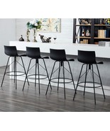 Set Of 4 Bar-Height Swivel Bar Stools From Awonde With Backs And 30&quot; Pla... - £204.57 GBP