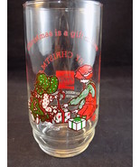 COCA-COLA Lmtd EDITION Glass CHRISTMAS HOLLY HOBBIE &amp; ROBBY1978 4 OF 4 12oz - $13.52 CAD