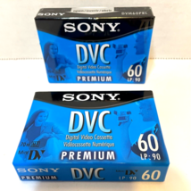Sony DVC Digital Video Cassette Tapes Premium 60 Minutes New Lot 2 - $14.58
