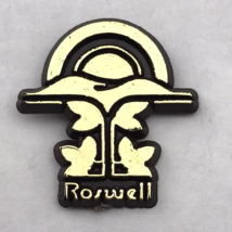 Roswell NM Vintage Pin Plastic Gold and Black - $16.67