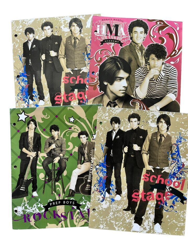 4 Jonas BROTHERS Disney Pocket Folders Lot Rock the House - $9.94