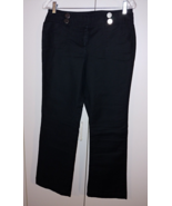 ANN TAYLOR &quot;LINDSAY&quot; LADIES BLACK PANTS-2-GENTLY WORN-COTTON/LYCRA - $12.90 CAD
