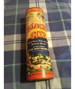 Vintage BLOCK CITY Plastic Building Set w/Canister 1950&#39;s Tri-State Molding - $28.04