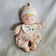 Vintage Eden Tiny 2000 Doll Stuffed Plush Cloth 10&quot; Soft First Blonde Pink Heart - £114.71 GBP