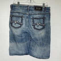 Miss Me Boyfriend Bermuda Jean Shorts 27 Distressed Mid Rise Stretch Denim - $47.43 CAD