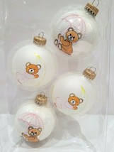Baby&#39;s 1st Christmas Teddy Bear Girls Boys Glass Tree Onaments Decor Set... - $432.97 MXN