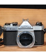PENTAX K1000 SLR 35MM Film Camera Silver/Black *Shutter fires* UNTESTED - $79.15