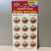 Trend Retro Collection Scratch &#39;N Sniff Watermelon Stinky Stickers 2 Sheets - £7.81 GBP