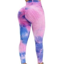 High Waist TiKTok Scrunch Ruched Booty Lifting Leggings Workout Stretchy - £11.98 GBP