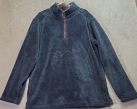 Trinity American Tradition Sweatshirt Mens XL Blue Long Sleeve 1/4 Zip Pullover - £13.94 GBP