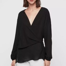 ALLSAINTS Mia Long Sleeve Top Black Size Small - £22.53 GBP