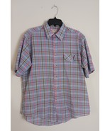Vintage Montgomery Ward Short Sleeve Plaid Button-up Shirt Men&#39;s Size 16... - $471.29 MXN