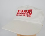FIRE WARDEN Funny Hat - Hey You Get Out Flat Top Painter Style Cap Snapb... - $17.81