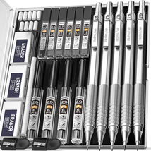 Metal Mechanical Pencils Set in Case, 22PCS Art Drafting Pencil 0.5, 0.7... - $25.11
