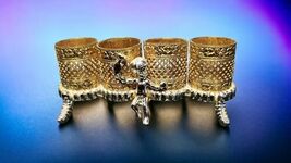 Vintage 1950-60s Sam Fink Filigree Ormolu Goldtone Vanity Lipstick Holde... - €36,15 EUR