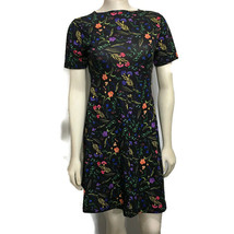 Asos 4 Black Floral Mini-Dress Short-Sleeve Above Knee - £25.06 GBP