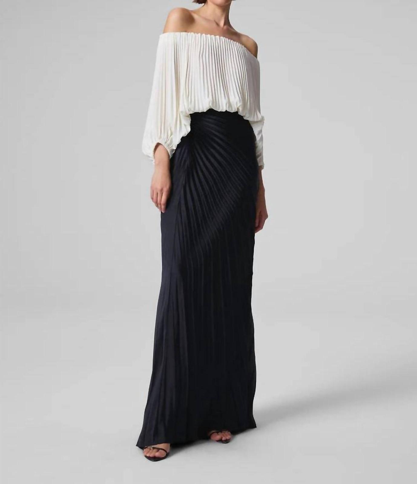 A.l.c. Bianca Pleated Maxi Skirt Black - $247.00
