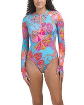 new Trina Turk Meilani Long Sleeve Half Zip One-Piece Paddle Suit Swimsu... - $81.60