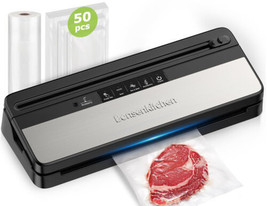 Vacuum Sealer Machine, Multi-Functional Food Sealer with 50 Vacuum Bags &amp; 1 Roll - $164.42