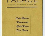 Taverne Palace Menu Brussels Belgium Cafe Glacier 1950&#39;s - $13.86