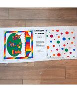 Vintage General Greetings Rainbow Clown Panel Cut Sew Fabric pillow craf... - $557.18 MXN
