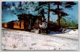 South Carver MA Winter Time At Eastman&#39;s Flume Edaville Railroad Postcard W27 - £3.95 GBP