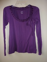 WOMEN&#39;S ANN TAYLOR LOFT SOFT KNIT TOP SHIRT W/ SATIN SCOOP NECK &amp; BOW - ... - $8.77