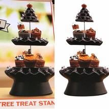 Mr. Halloween Cupcake Stand Tiered Nostalgic Black Ceramic Pumpkin Tree 20 inch - £27.68 GBP