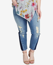 Rachel Rachel Roy Womens Plus Size Two Tone Jeans Color Rebel Wash Size 18 W - £40.82 GBP