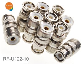 10-Pack Bnc Male To Uhf Female So239 Coaxial Adapter, - $51.99
