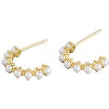 Anyco Earrings Stud Fashion Simple Bohemian Pearl  Women Goth Hip Hop Piercing - $22.10