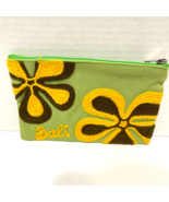 Vintage Bali Embroidered Cosmetic Travel Bag Souvenir Top Zip 6.75 x 4.5... - £8.36 GBP