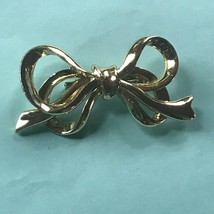 Large Vintage Goldtone Ribbon Bow Pin Brooch – marked on backside – 1 and 1/8th’ - £9.00 GBP