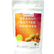 powbab Peanut Butter Powder Unsweetened, No Sugar-100% USA Organic Peanuts 5.5oz - £10.28 GBP