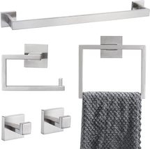 YACVCL 5-Piece Bathroom Hardware Accessories Set 23.6 inch Towel, Brushed Nickel - $41.99