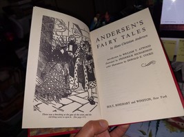 ANDERSEN&#39;S FAIRY TALES hardcover Antique 1961 children&#39;s fantasy lovely art - £8.61 GBP
