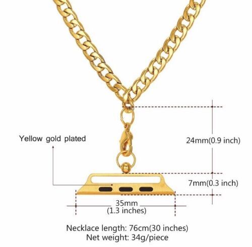24K Gold 42MM Apple Watch And gold Neckless Item image 7