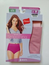 Hanes Premium Women&#39;s Seamless Smoothing Briefs Panties 2 Pack - Size 5/S - £7.13 GBP