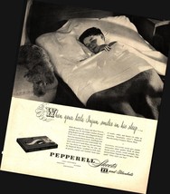 1947 Pepperell Sheets Blankets Boy Sleeping Bed Smile Vintage Print Ad d1 - $26.92
