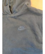 Nike Mens Hoodie Sweatshirt Blue Long Sleeve Embroidered Logo 100% Cotton S - $23.74 CAD